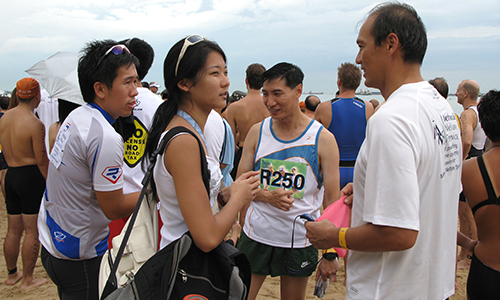 Three pastors take part in Osim Singapore International Triathlon to raise funds