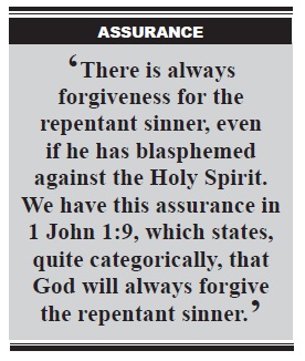 Blasphemy against the Holy Spirit: No repentance, no forgiveness