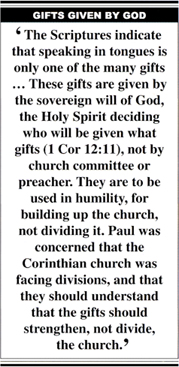 Understanding tongues in church