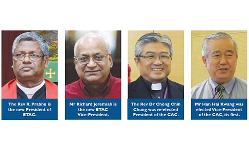 Rev Prabhu elected ETAC President, Rev Dr Chong re-elected CAC head
