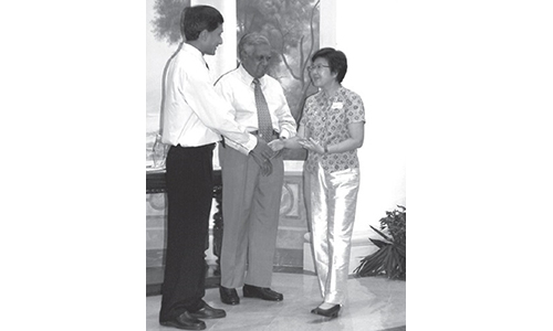 MWS Programmes Director gets award from President Nathan
