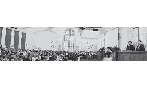 Happy homecoming Telok Ayer Chinese Methodist Church worshippers declare JOY TO THE WORLD!