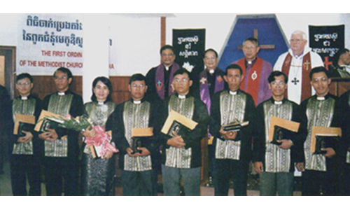 Ten Cambodians ordained as Methodist pastors
