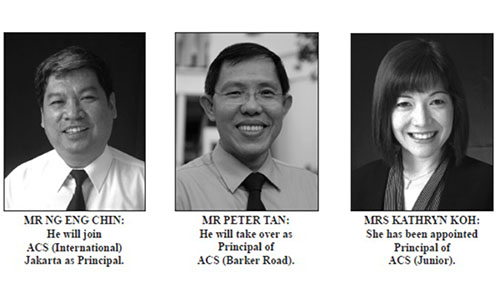 Leadership changes at three ACS schools