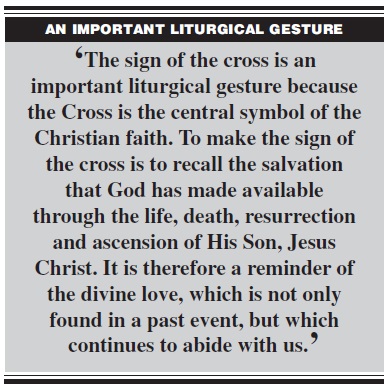 Significance of making the sign of the cross