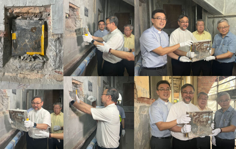 100-year-old time capsule extracted at Telok Ayer Chinese Methodist Church during restoration work