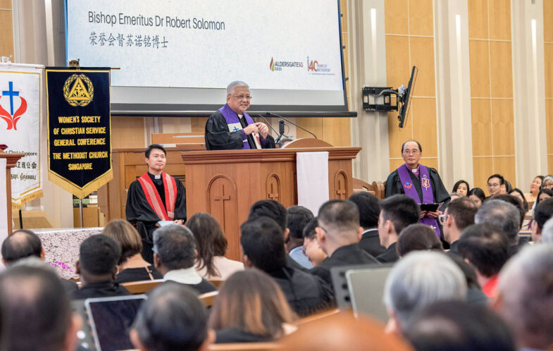 BE Solomon speaks of the high calling of Methodists and our priestly duties at AldersgateSG 2025