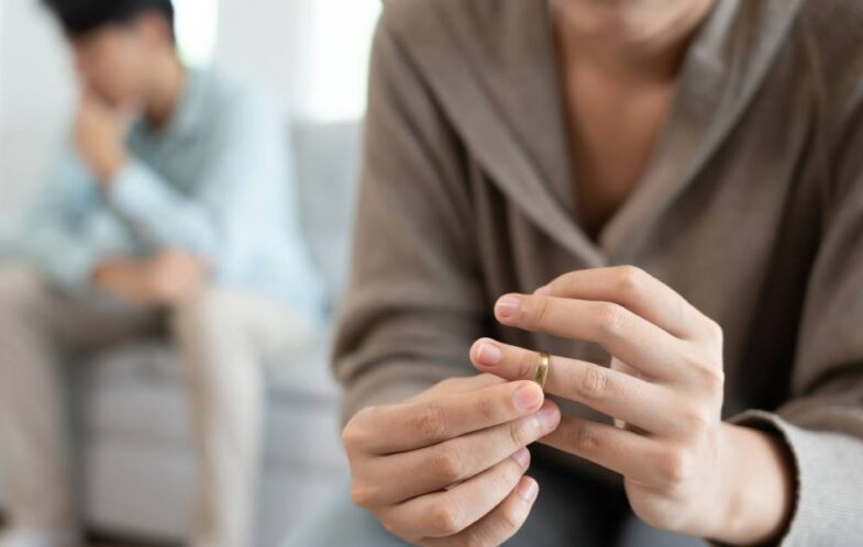 After she filed for protection, her husband filed for divorce